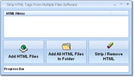 Strip HTML Tags From Multiple Files Software screenshot